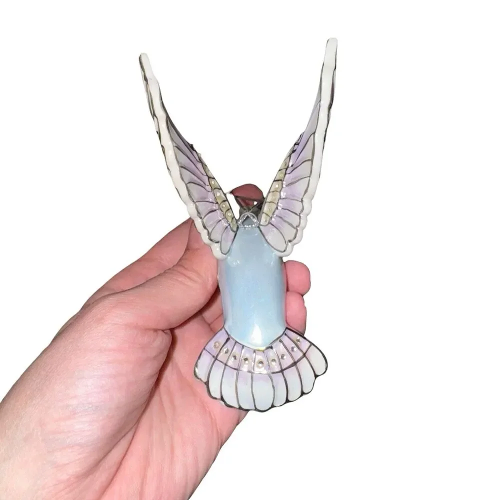 Lena Liu's Crystal Blue Hummingbird Precious Jewels Ornament Bradford Editions‎